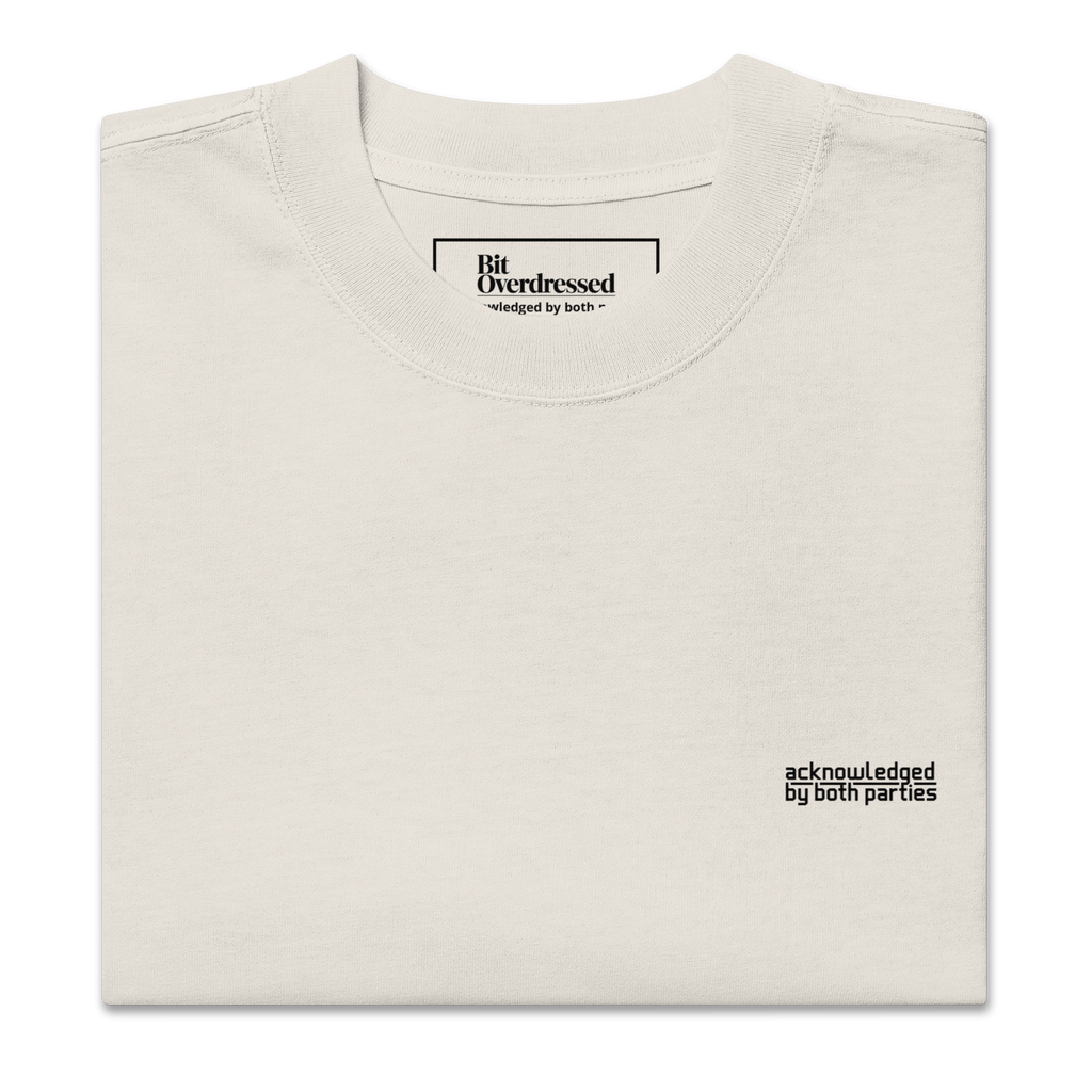 Acknowledged by Both Parties — Oversized Faded Heavyweight T-Shirt