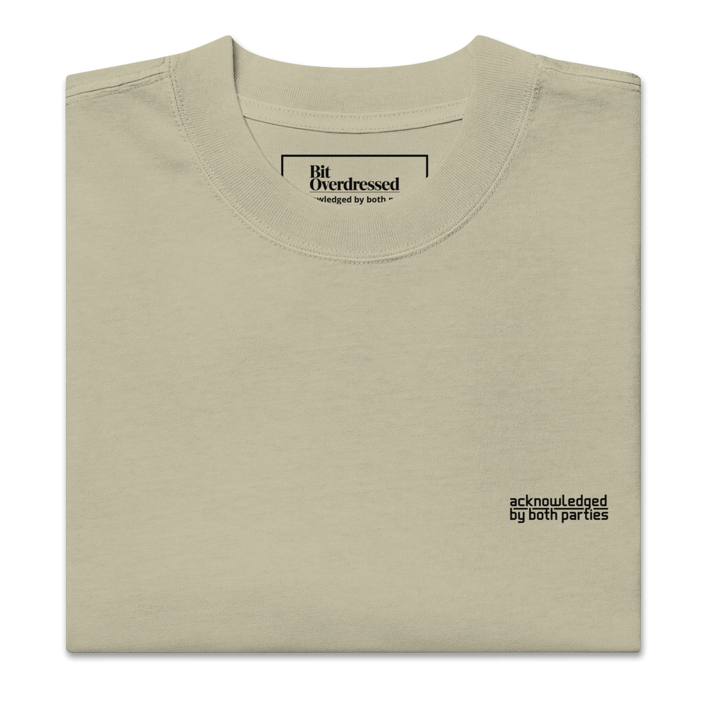Acknowledged by Both Parties — Oversized Faded Heavyweight T-Shirt
