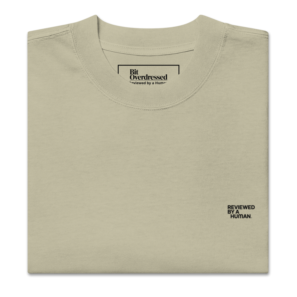 Reviewed by a Human — Oversized Faded Heavyweight T-Shirt