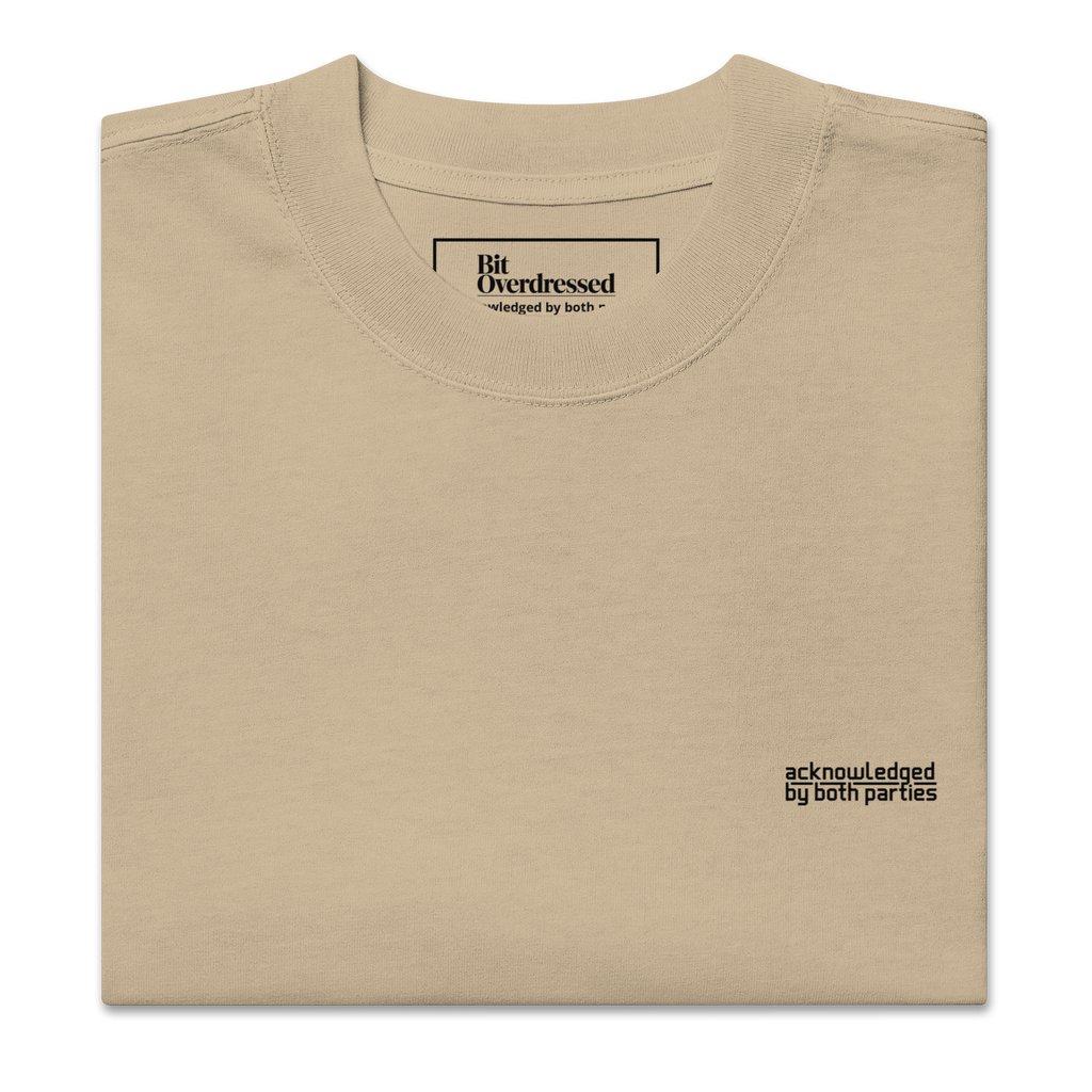 Acknowledged by Both Parties — Oversized Faded Heavyweight T-Shirt