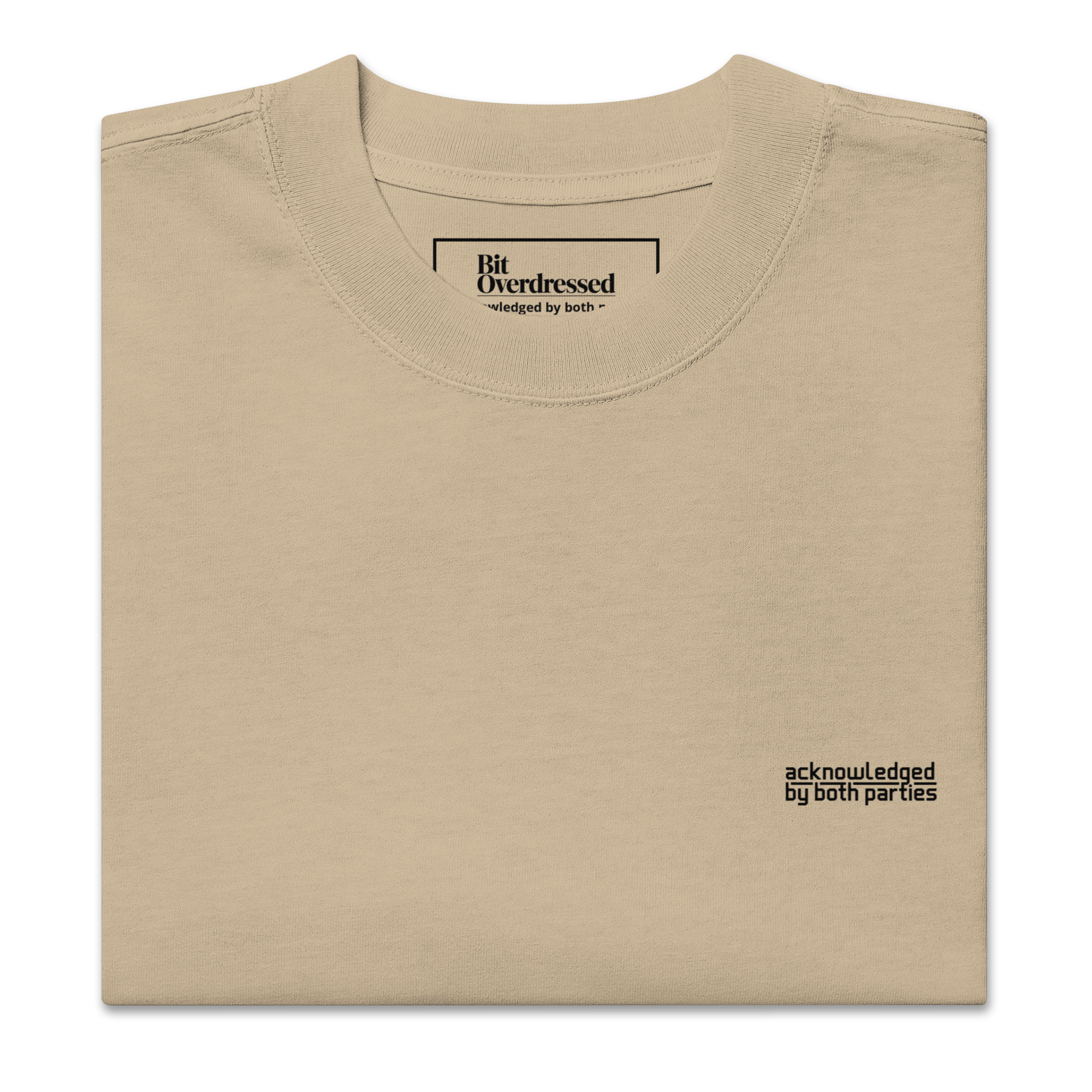Acknowledged by Both Parties — Oversized Faded Heavyweight T-Shirt