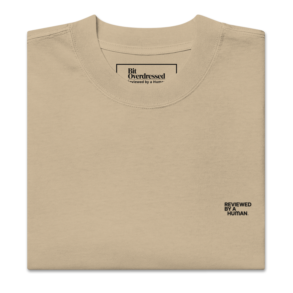Reviewed by a Human — Oversized Faded Heavyweight T-Shirt